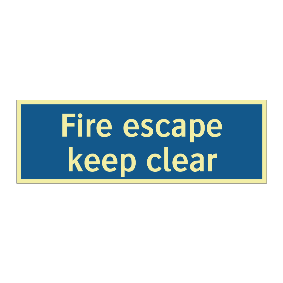 Fire escape keep clear