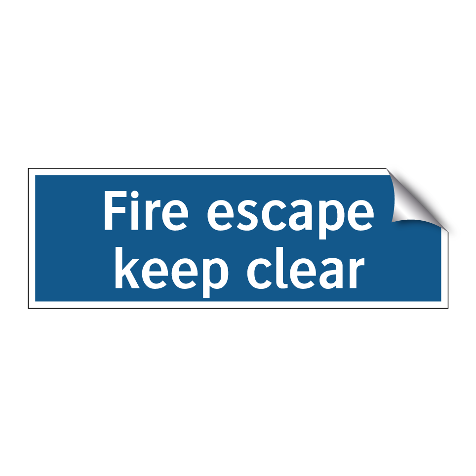 Fire escape keep clear