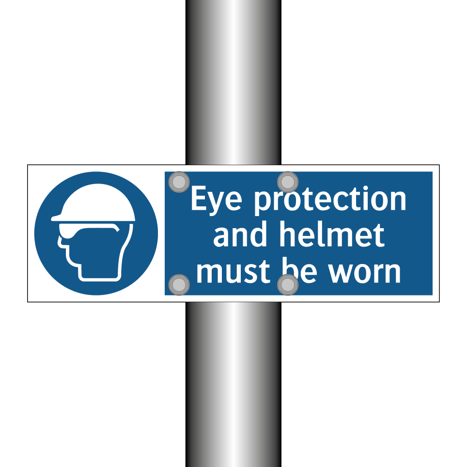 Eye protection and helmet must be worn
