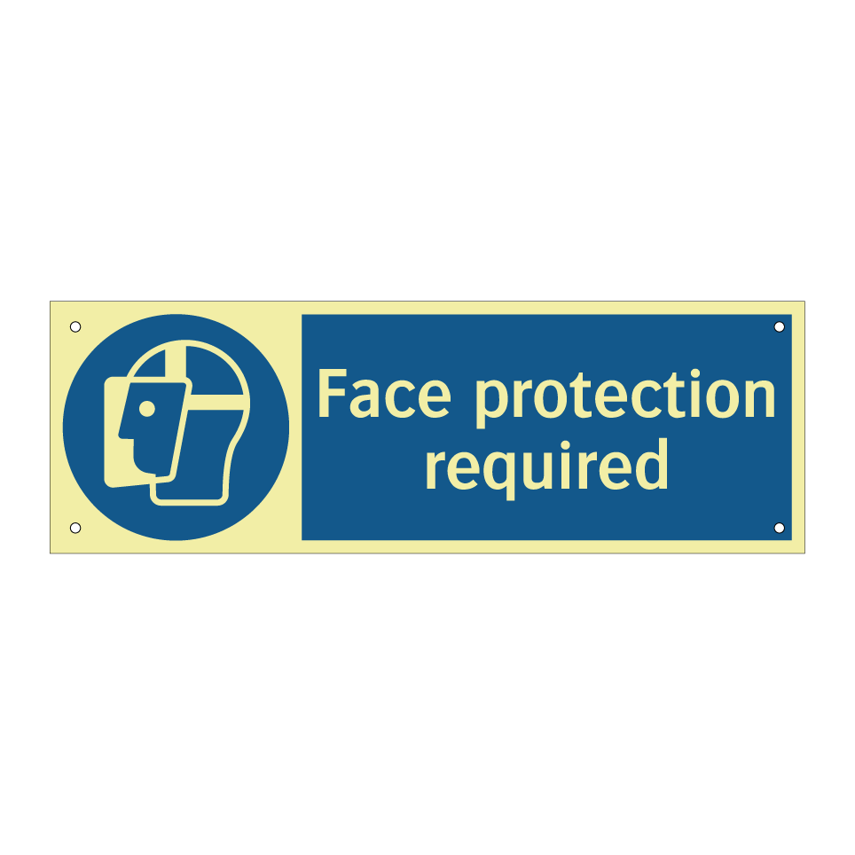 Face protection required