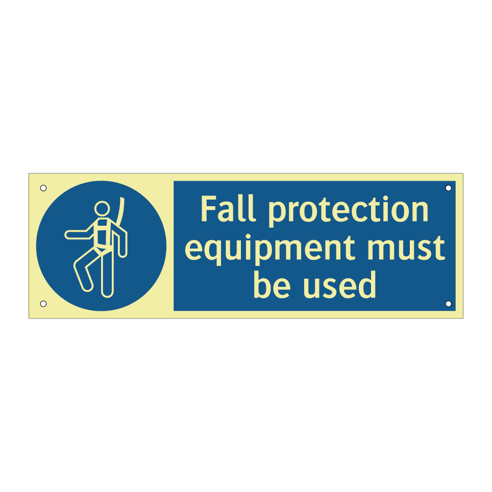 Fall protection equipment must be used