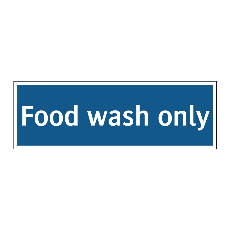 Food wash only