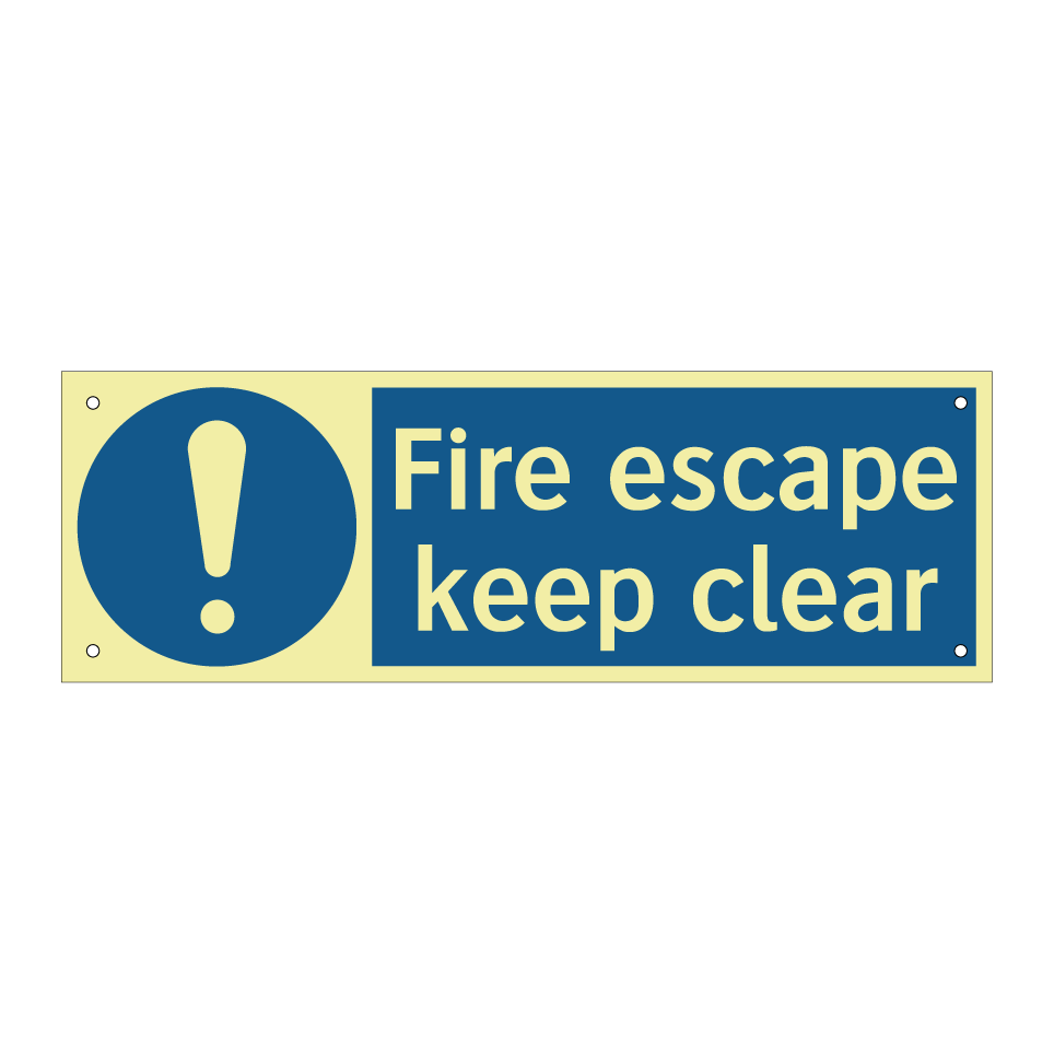Fire escape keep clear