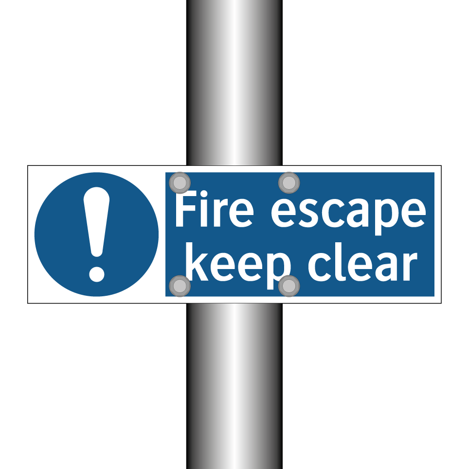 Fire escape keep clear