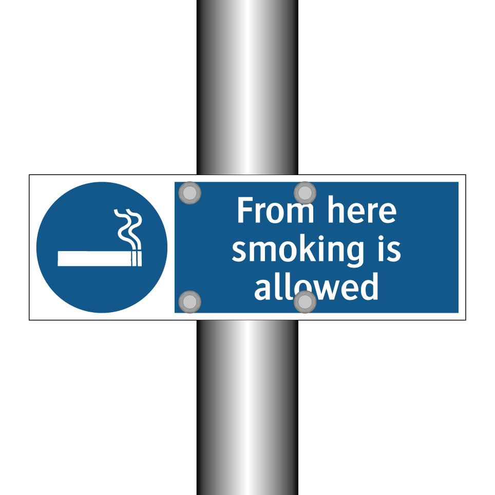 From here smoking is allowed