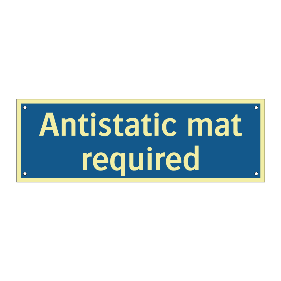 Antistatic mat required