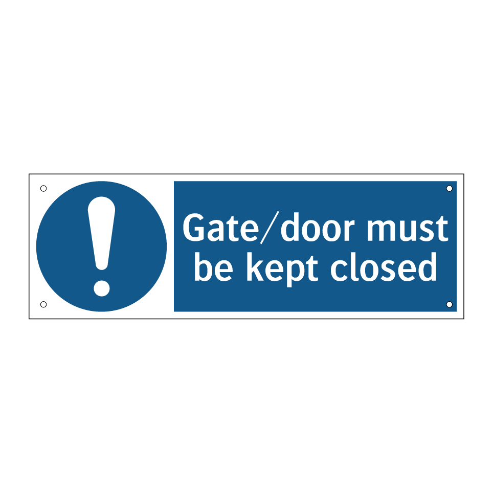 Gate/door must be kept closed