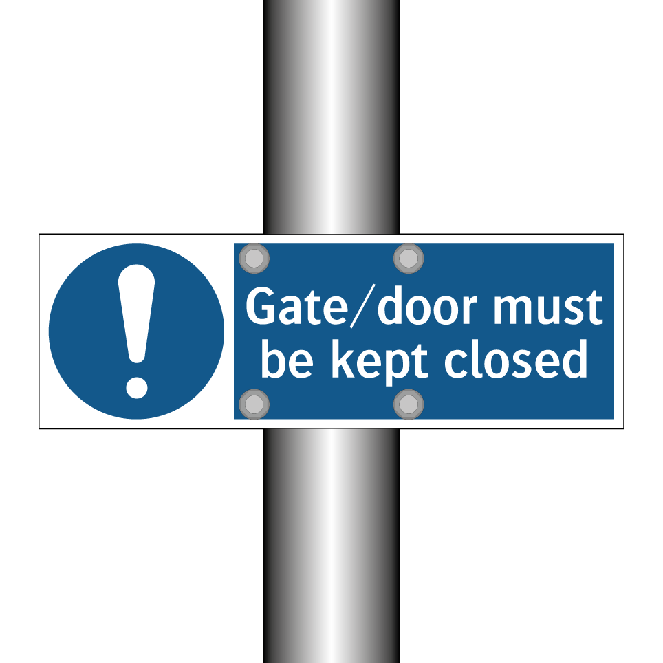 Gate/door must be kept closed