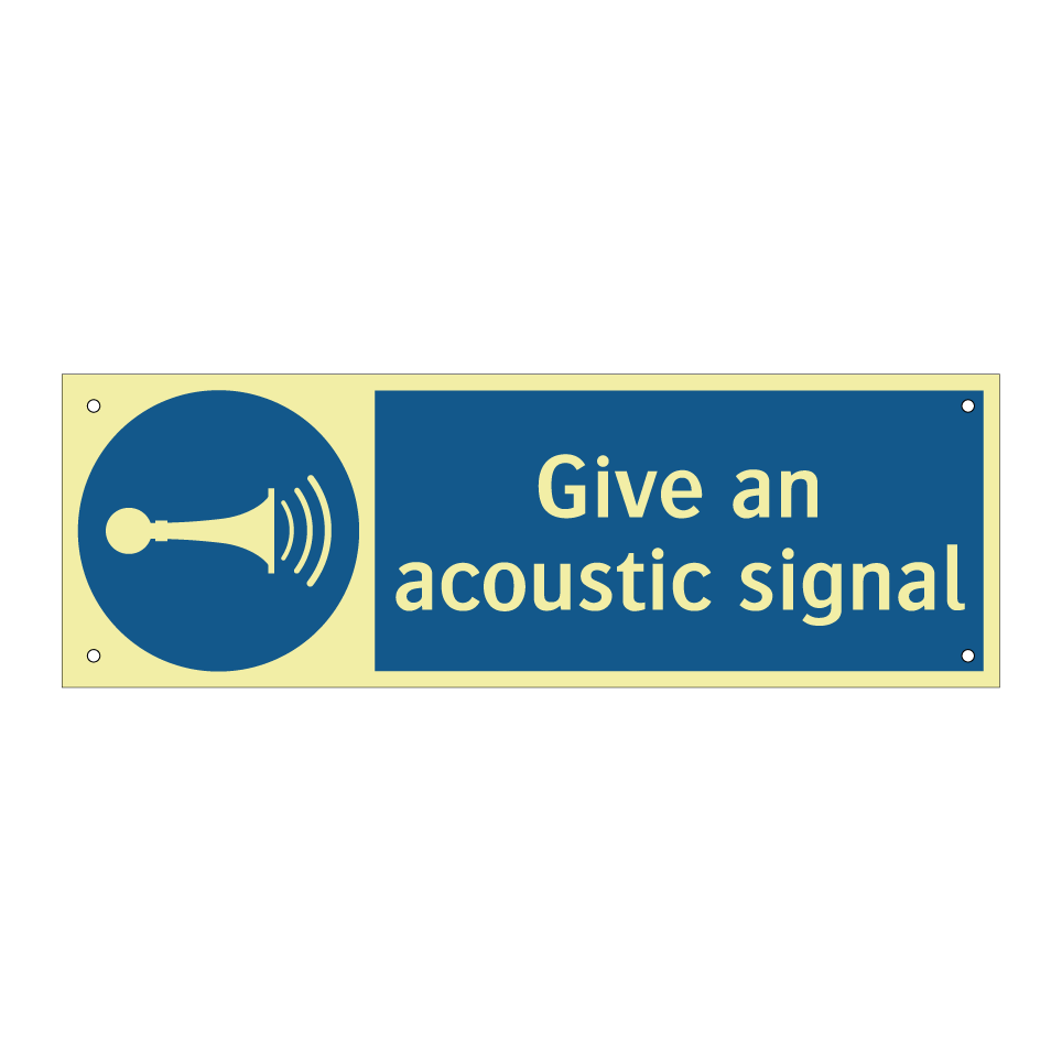 Give an acoustic signal