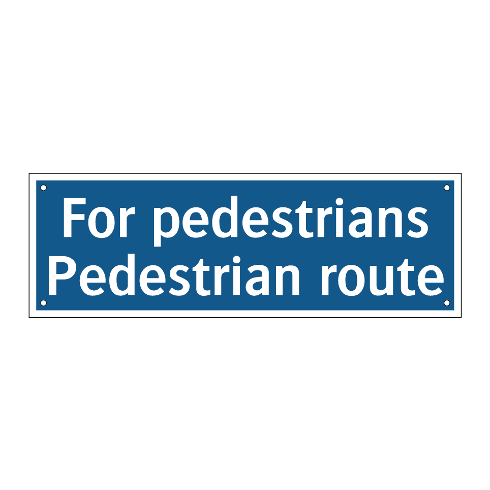 For pedestrians Pedestrian route