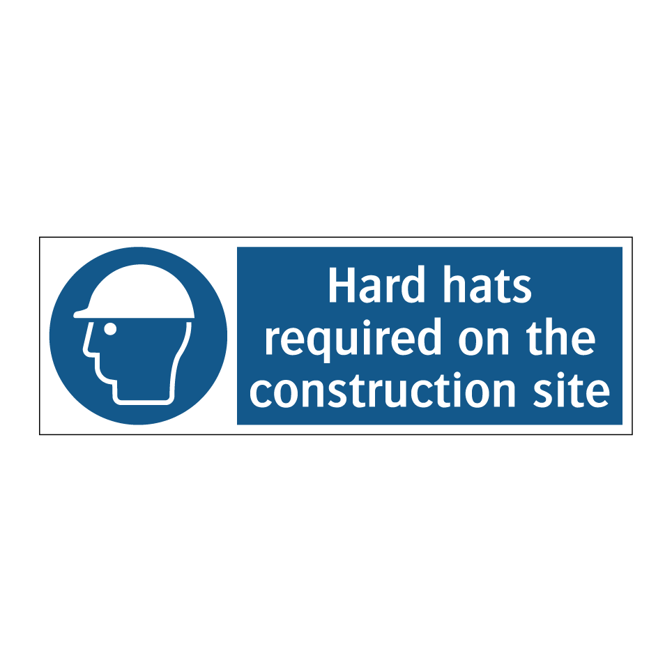 Hard hats required on the construction site