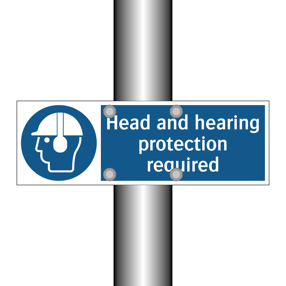 Head and hearing protection required