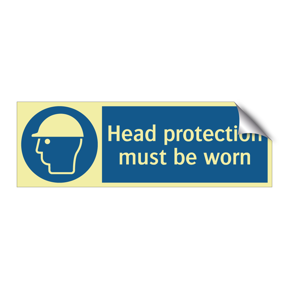 Head protection must be worn