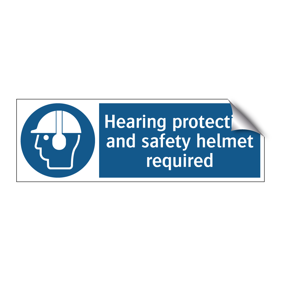Hearing protection and safety helmet required