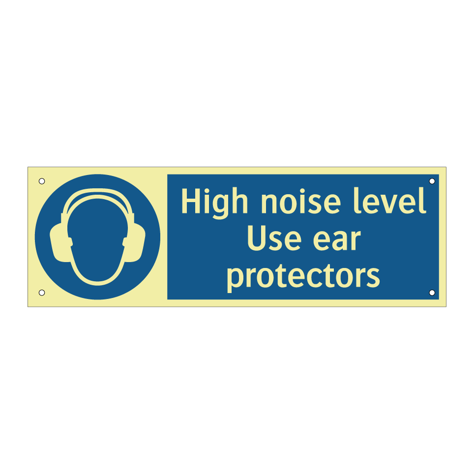 High noise level Use ear protectors