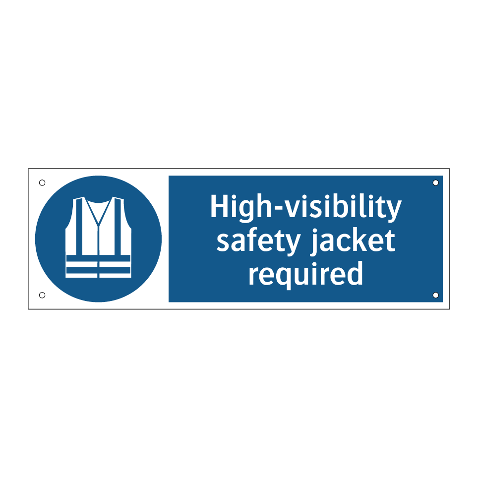 High-visibility safety jacket required
