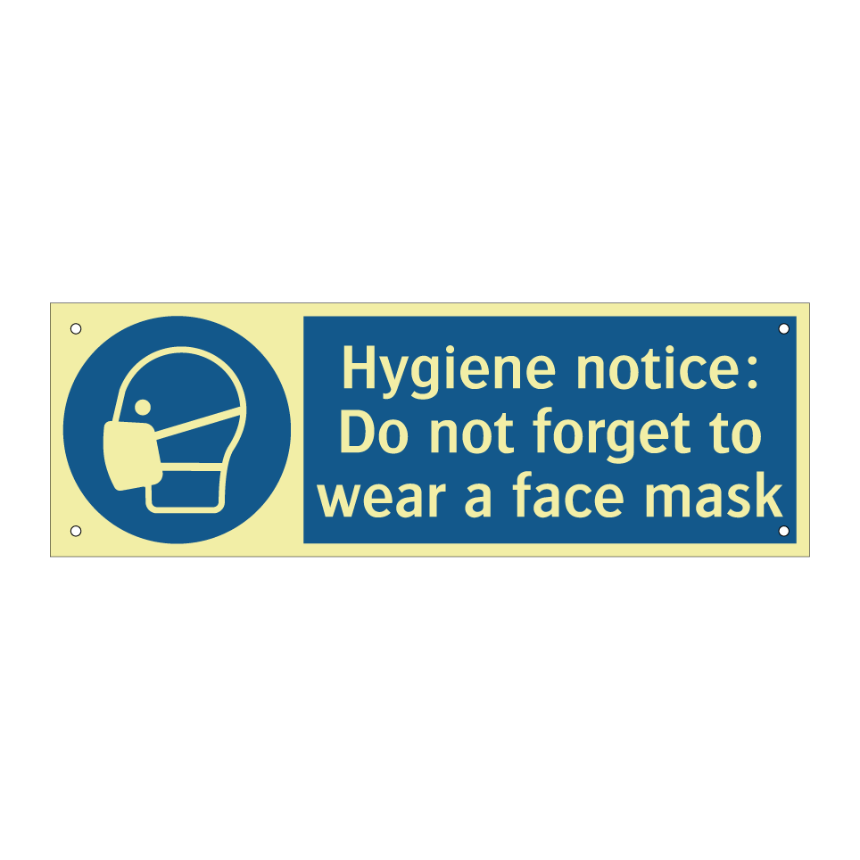 Hygiene notice: Do not forget to wear a face mask