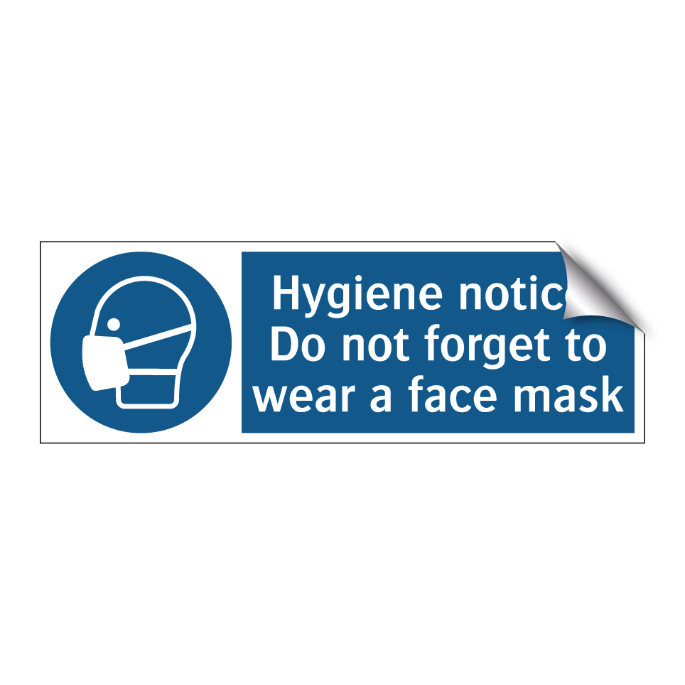Hygiene notice: Do not forget to wear a face mask