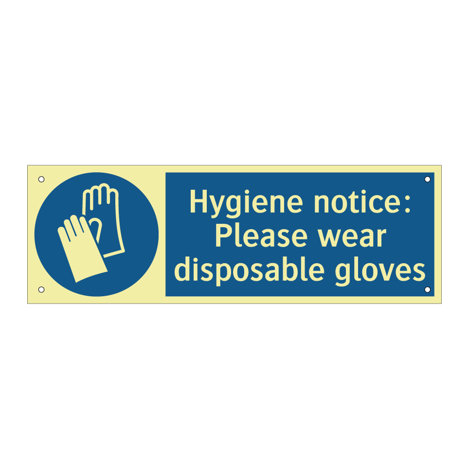Hygiene notice: Please wear disposable gloves