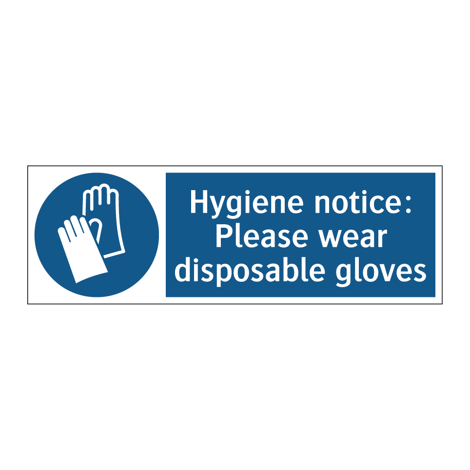 Hygiene notice: Please wear disposable gloves