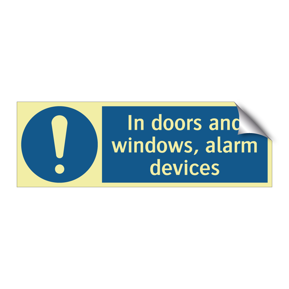 In doors and windows, alarm devices