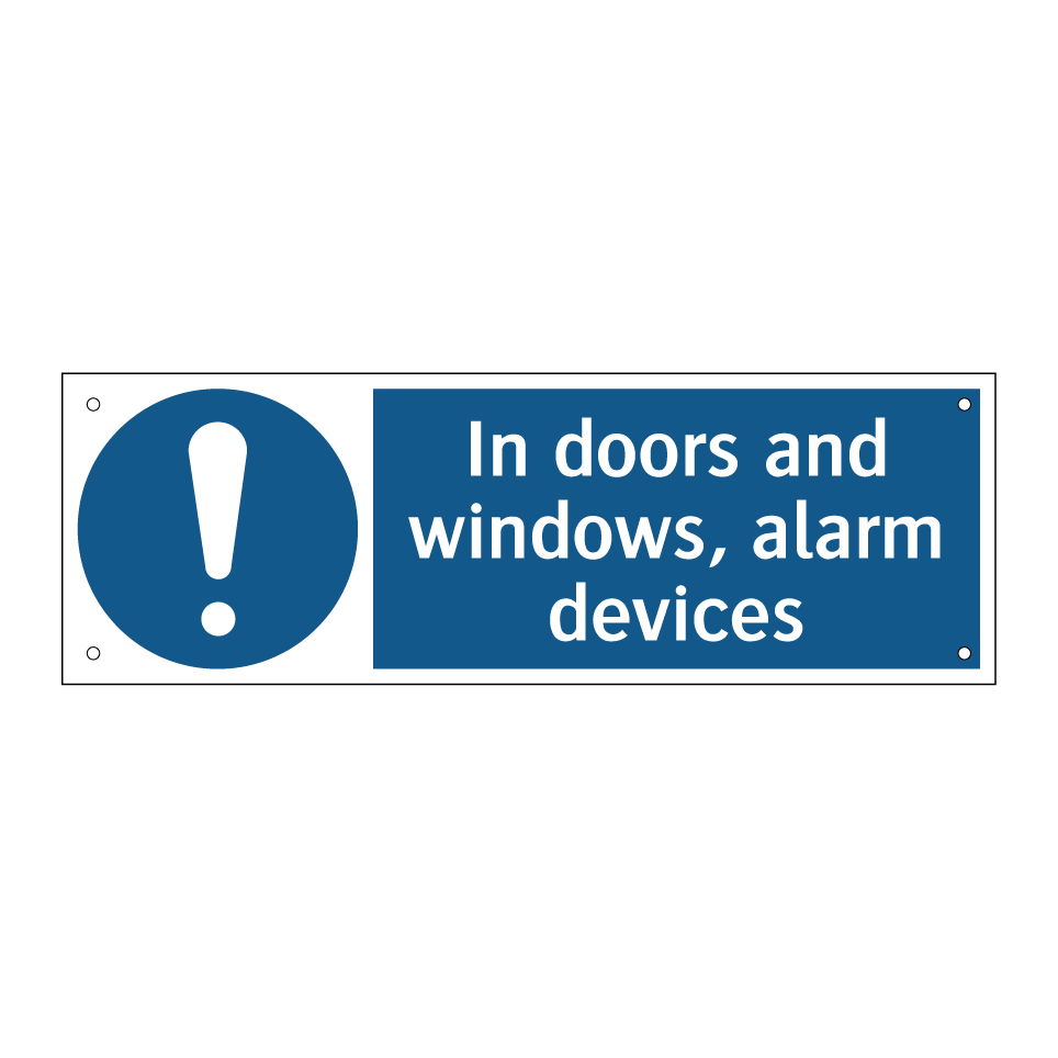In doors and windows, alarm devices
