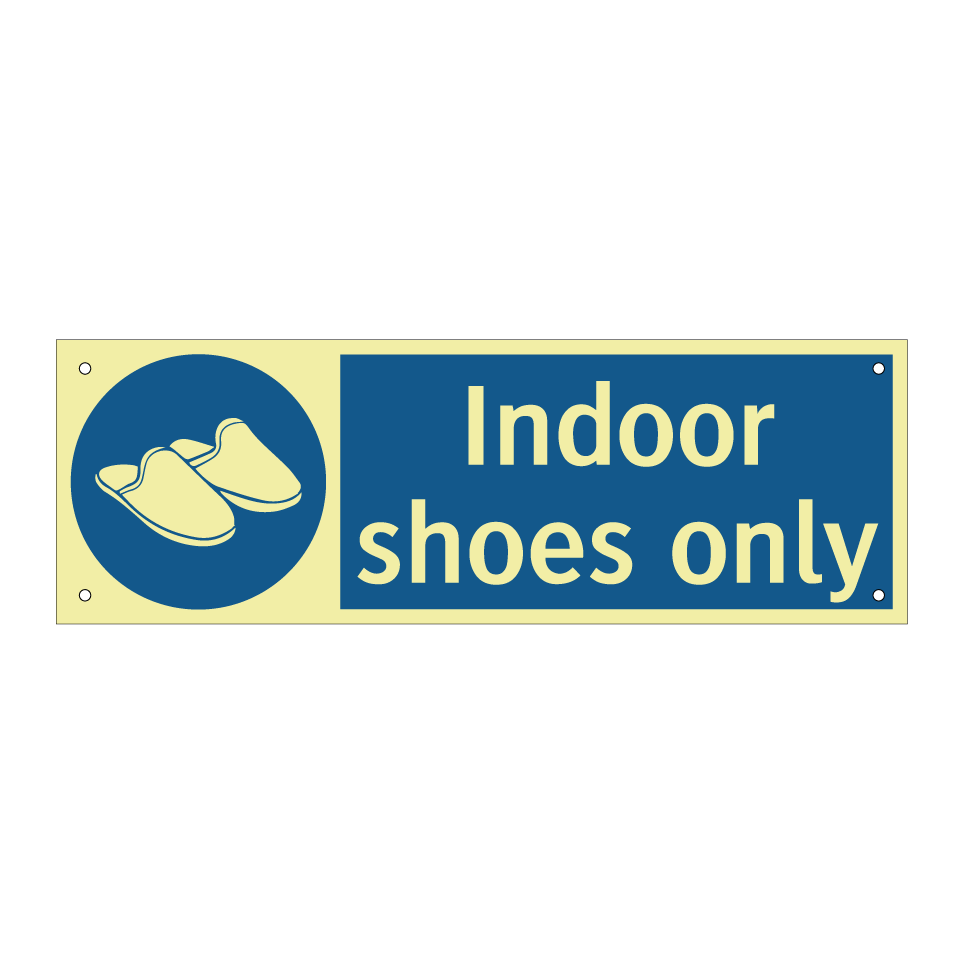 Indoor shoes only