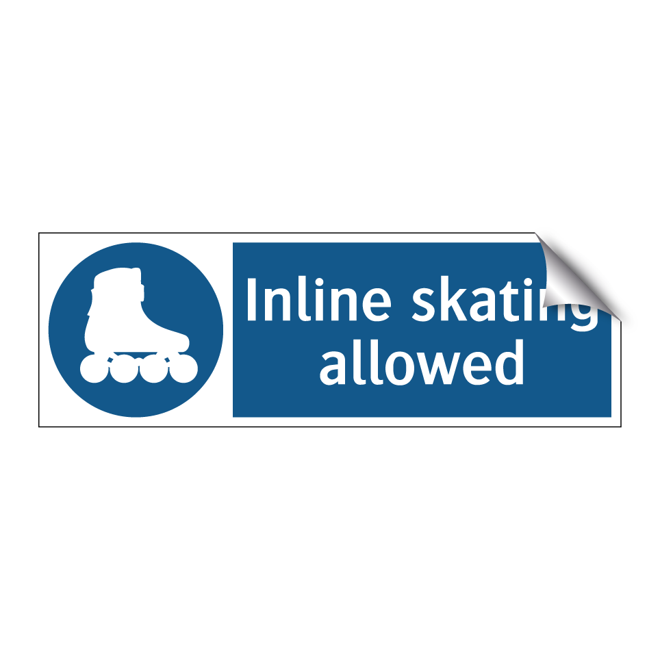 Inline skating allowed