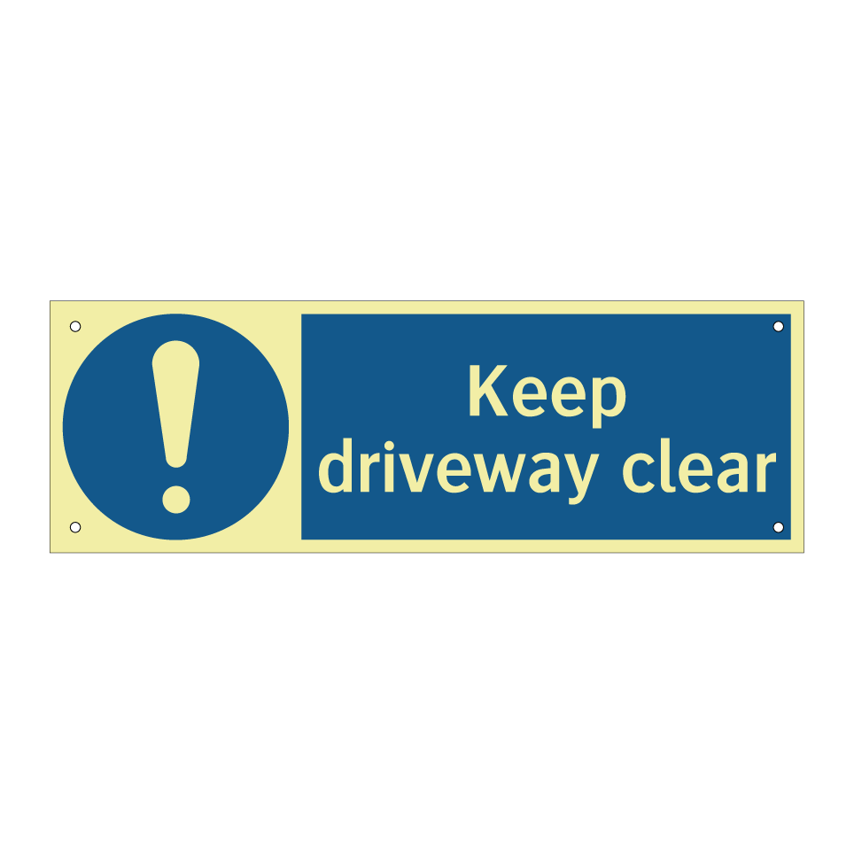 Keep driveway clear