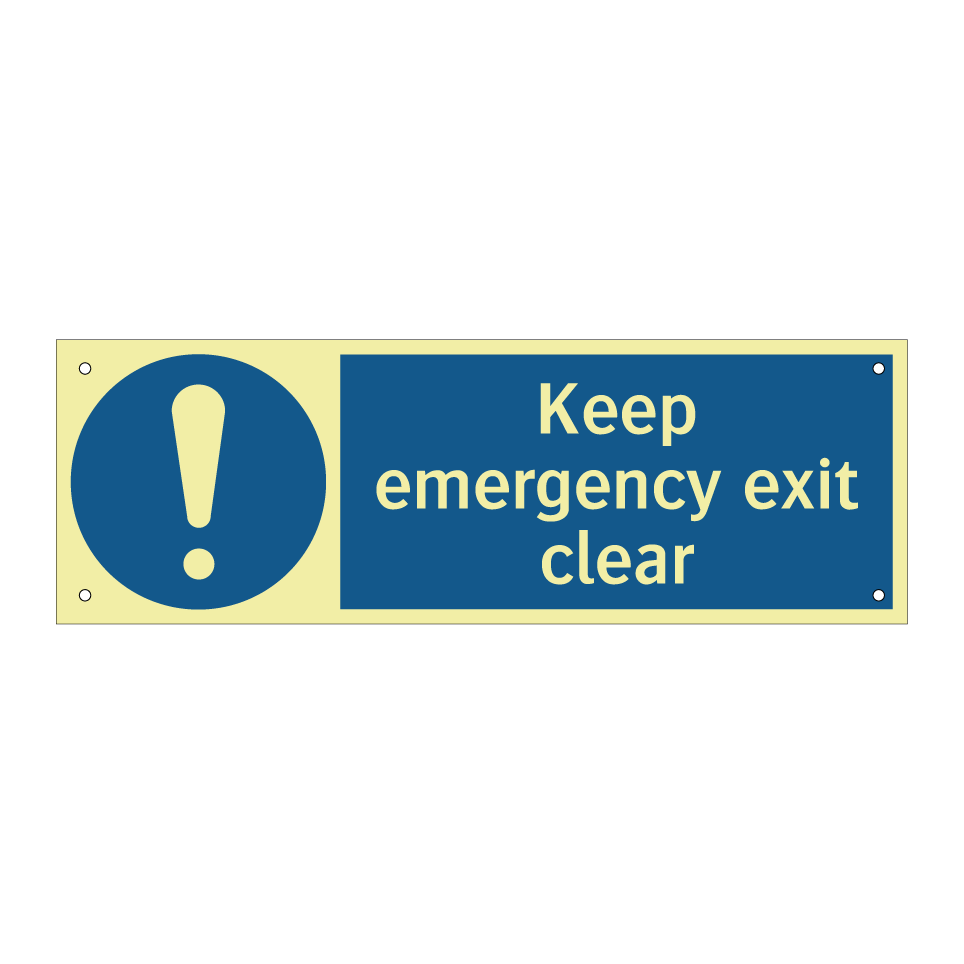 Keep emergency exit clear