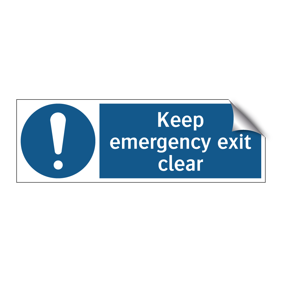 Keep emergency exit clear