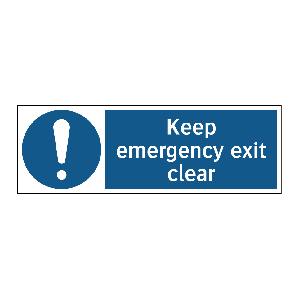 Keep emergency exit clear