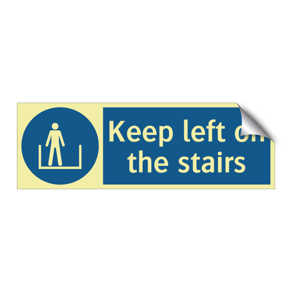 Keep left on the stairs