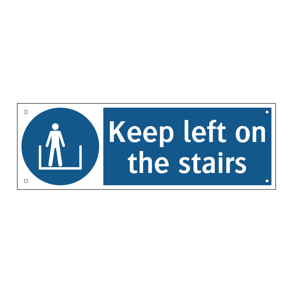 Keep left on the stairs