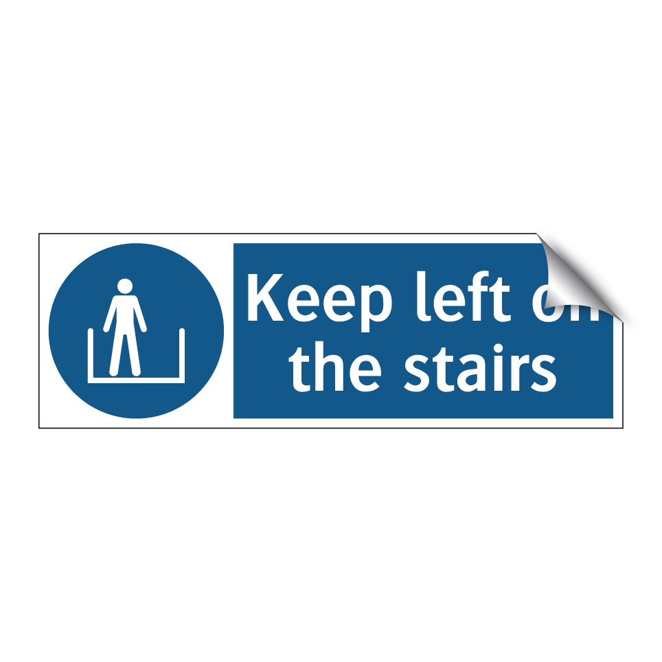 Keep left on the stairs