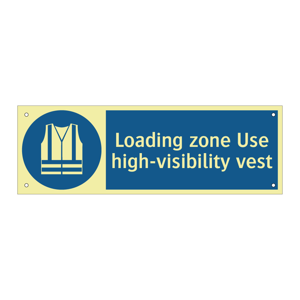 Loading zone Use high-visibility vest