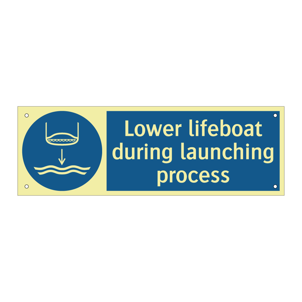 Lower lifeboat during launching process
