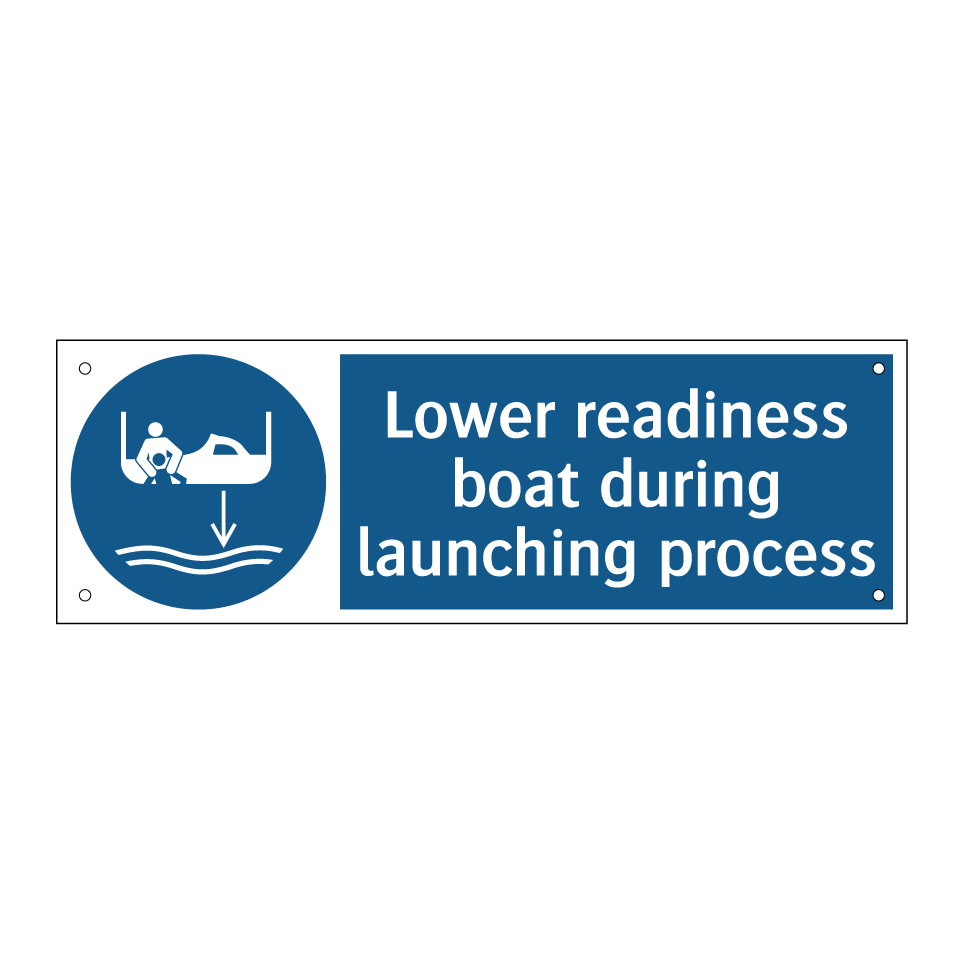 Lower readiness boat during launching process