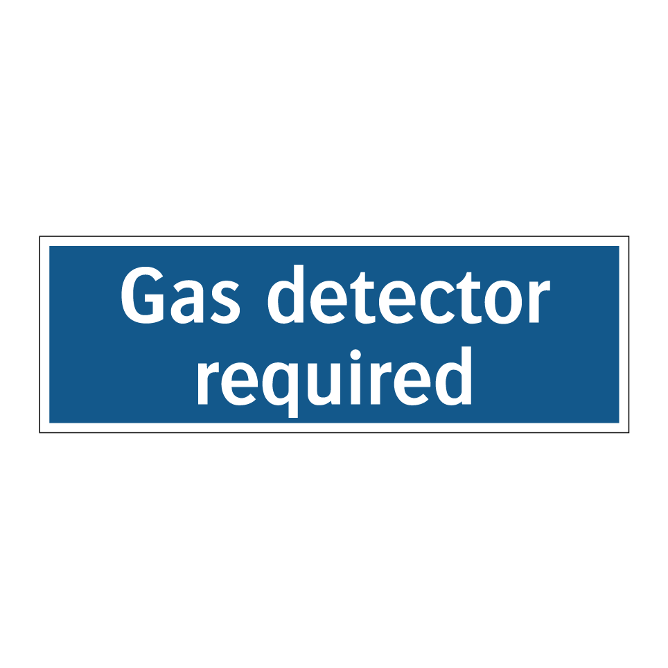Gas detector required