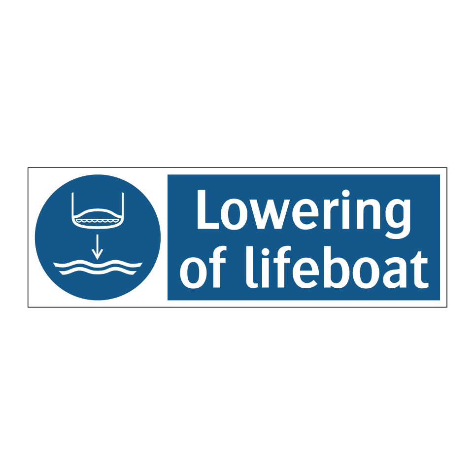 Lowering of lifeboat