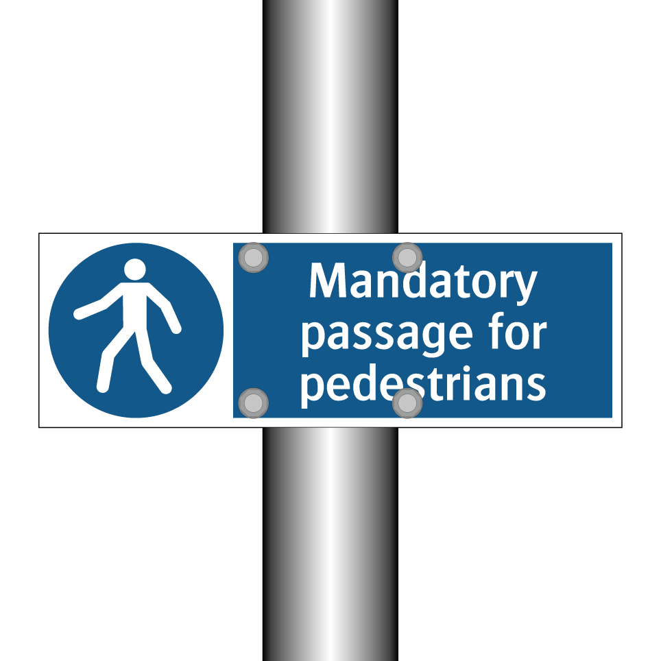 Mandatory passage for pedestrians