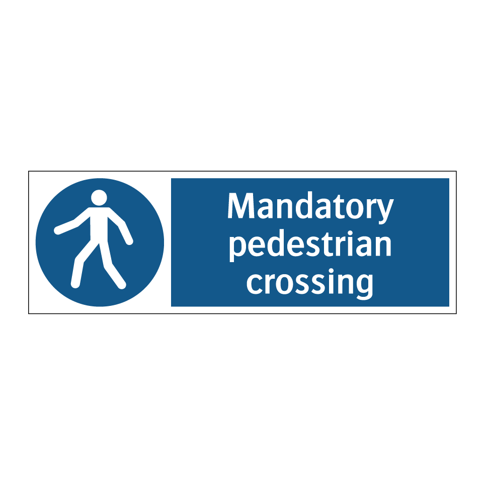 Mandatory pedestrian crossing