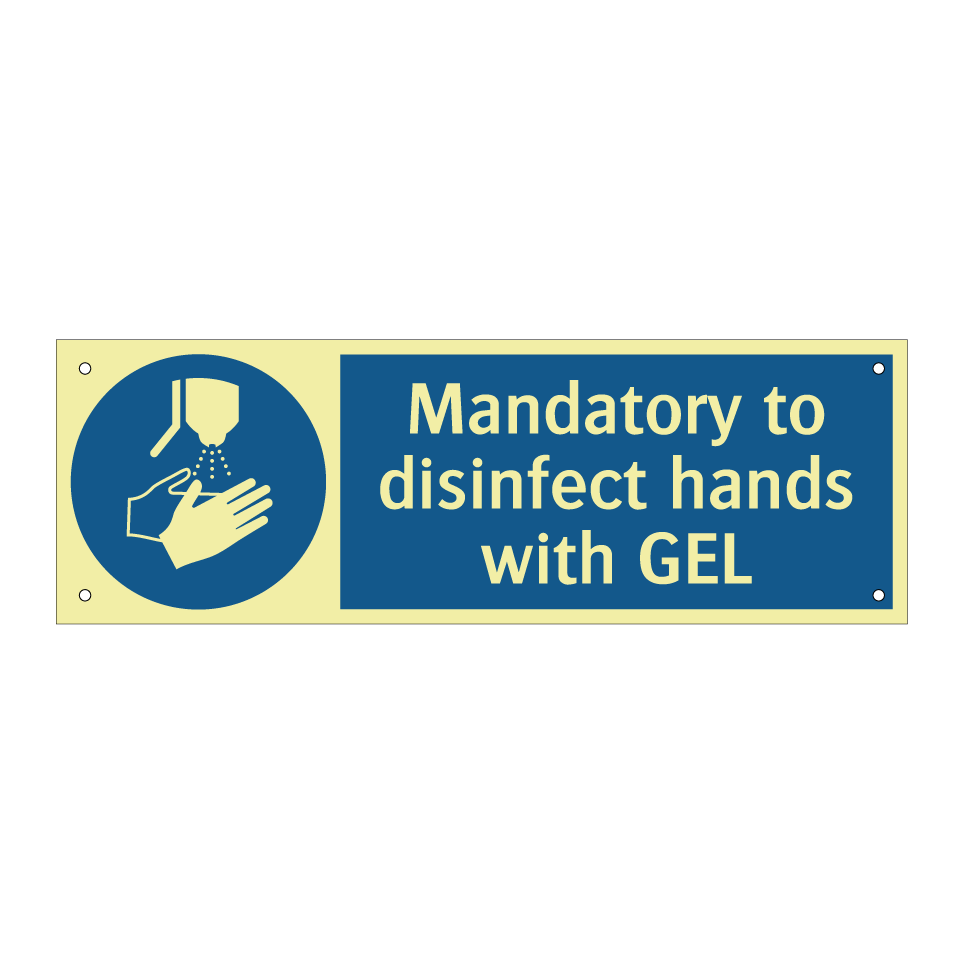 Mandatory to disinfect hands with GEL