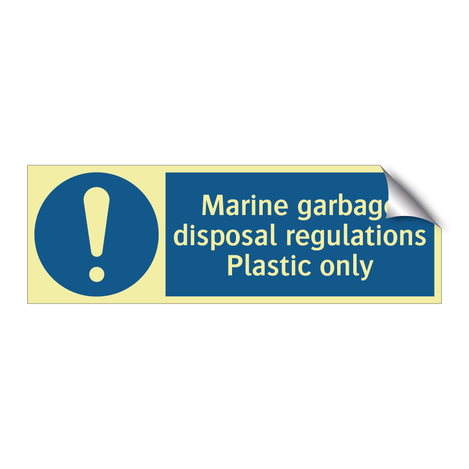 Marine garbage disposal regulations Plastic only