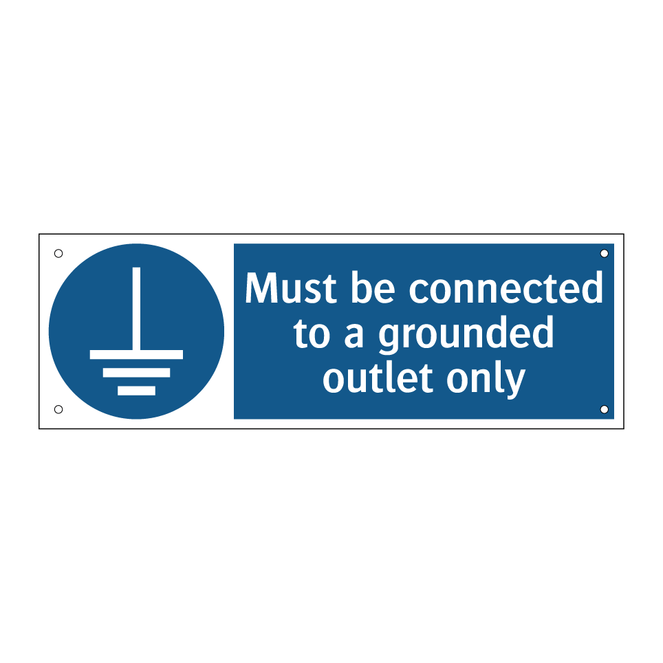 Must be connected to a grounded outlet only