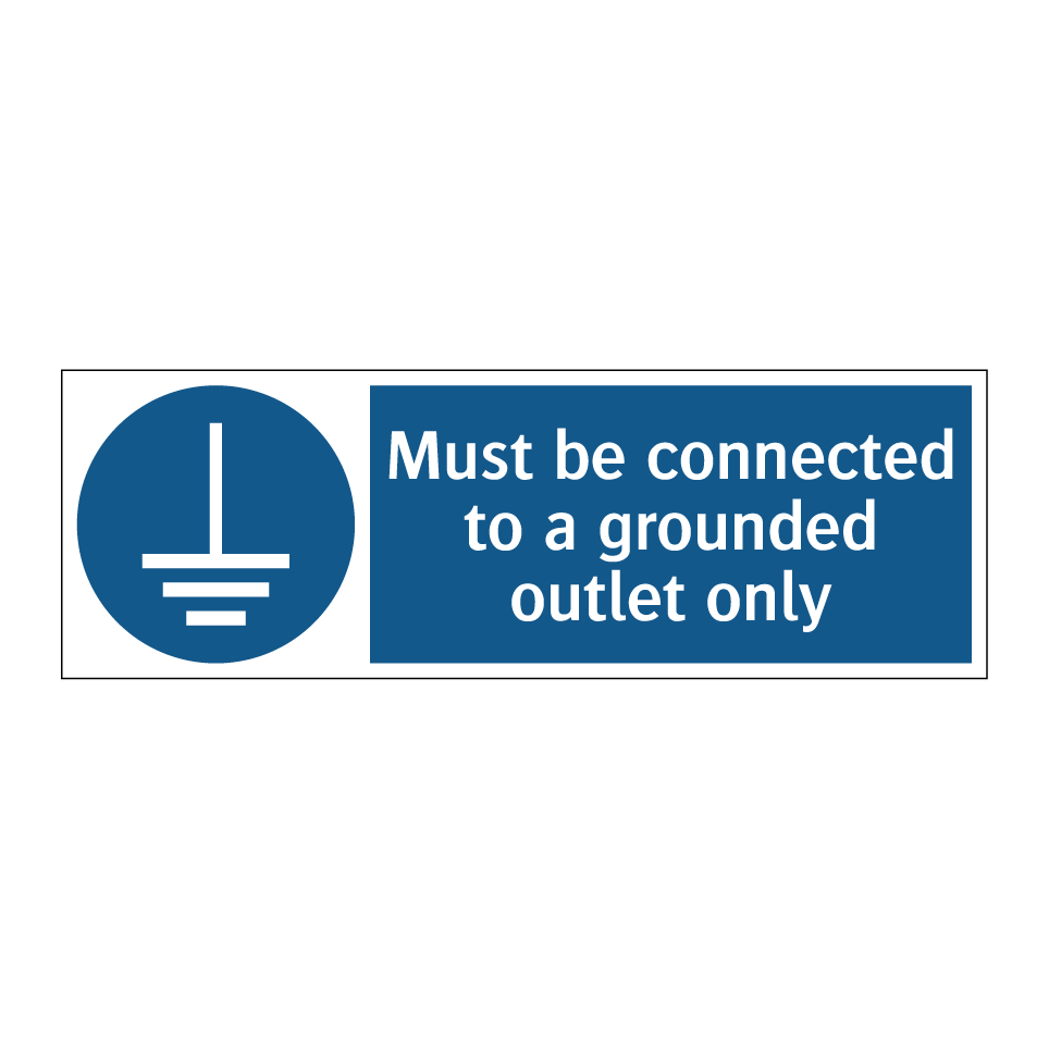 Must be connected to a grounded outlet only