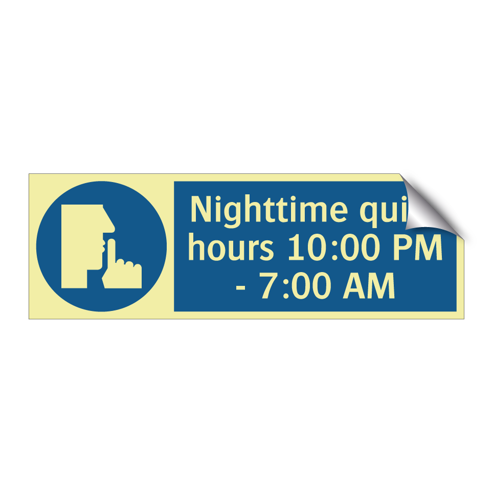 Nighttime quiet hours 10:00 PM - 7:00 AM