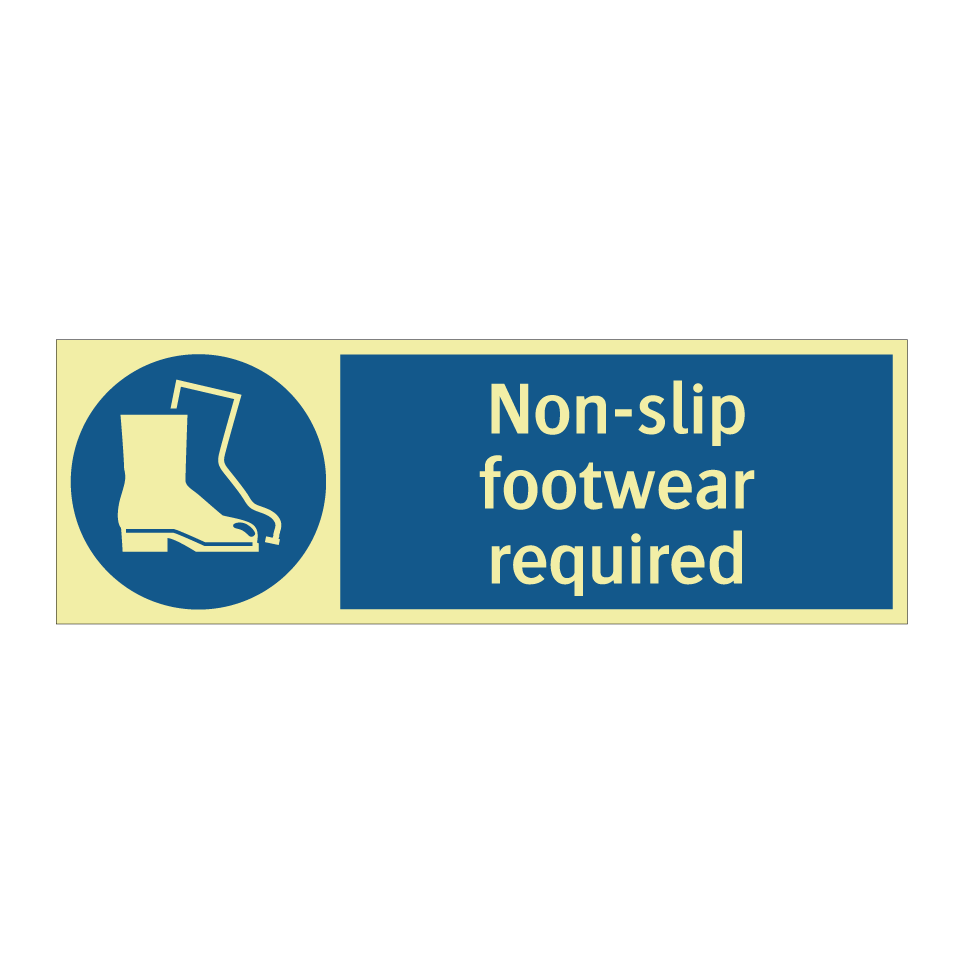 Non-slip footwear required