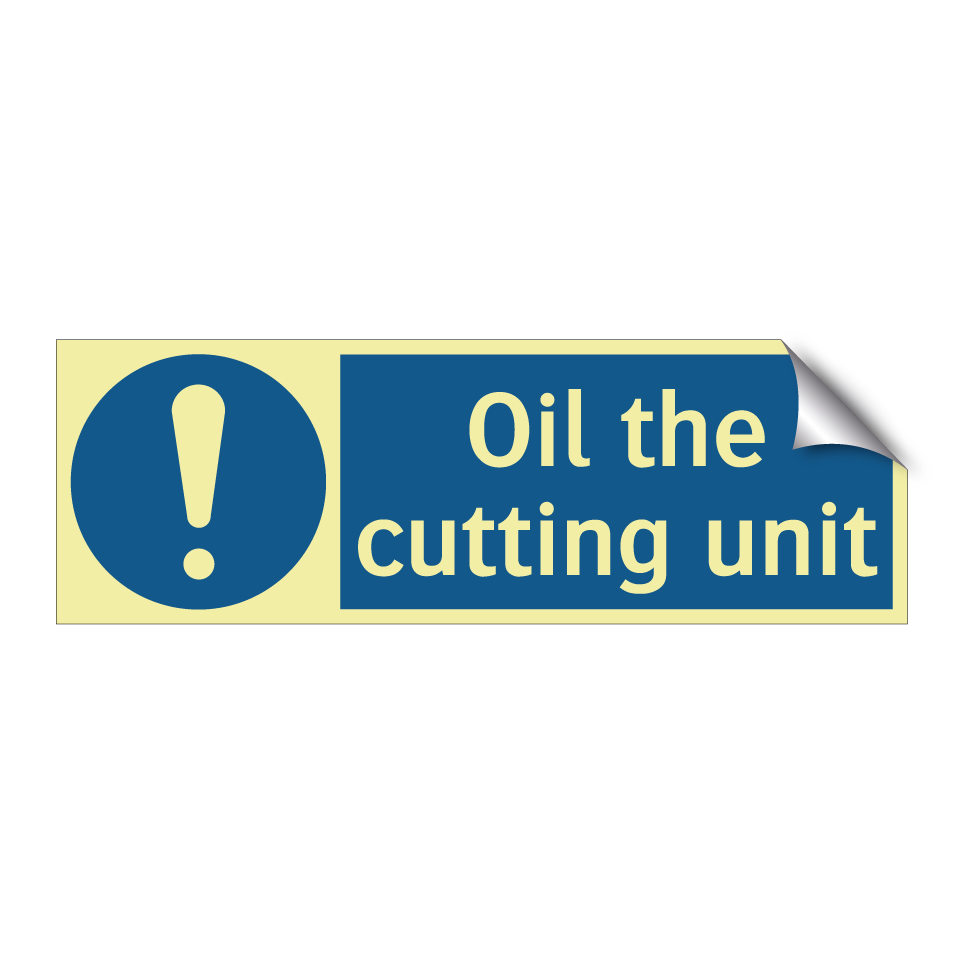 Oil the cutting unit