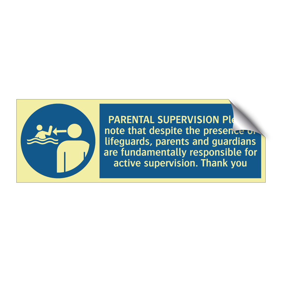 PARENTAL SUPERVISION Please note that despite the presence of lifeguards, parents and guardians are fundamentally responsible for active supervision. Thank you